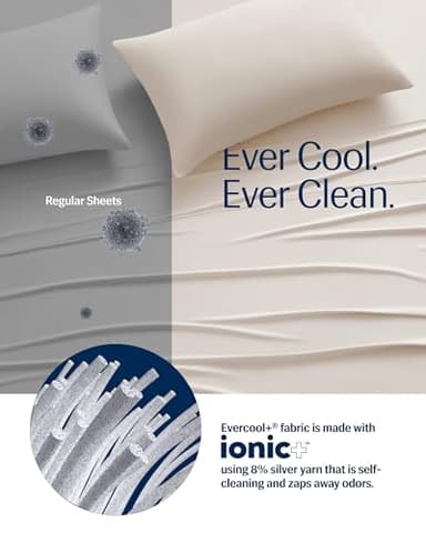 REST® Evercool®+ Cooling Pillow Cases King - 2 Pillowcase for Sensitive Skin, Silver Infused Fabric for Hygienic Sleep, Silky Smooth for Curly Hair, High Elastic for Snug Fit (19x35 inches) - Image 5