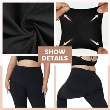 HLTPRO 3 Pack Plus Size Leggings for Women (S - 4XL) - High Waist Stretchy Soft Pants for Workout Running Yoga Black/Black/Black - Image 4