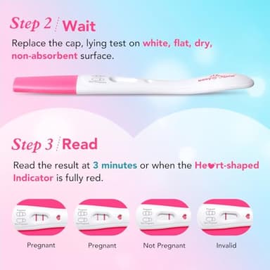 Easy@Home Smart Timing Pregnancy Test: Accurate Early hCG Detection - Fast Results & Easy to Use at-Home Tests with Love Heart Indicator | 5 Pack - Image 6