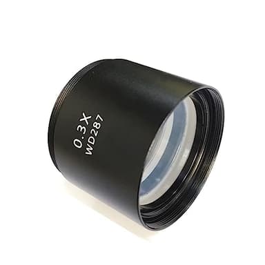 Microscope Observation WD287 WD177 0.5X 1.0X 2.0X Microscope Auxiliary Objective Lens for Zoom Stereo Trinocular Microscope Thread 48mm(WD287 0.3X) - Image 1