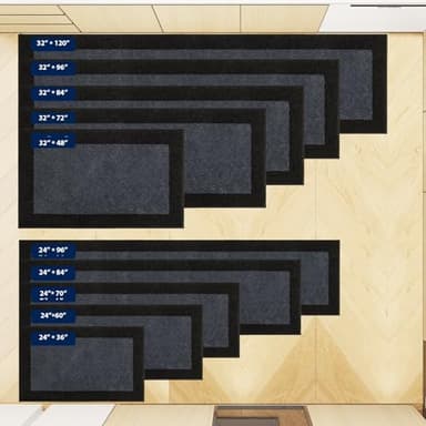 DOMUSTEX Machine Washable Kitchen Rug 32" x 84", Non Slip Kitchen Mat for Floor, Absorbent Entrance Runner Rug for Bedroom, Hallway, Bathroom, Door (Roll Packing) - Image 4