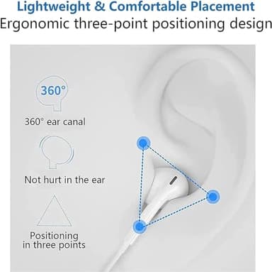 2 Packs USB C Headphones for iPhone 17/16/15 Earbuds with Microphone & Volume Control HiFi Stereo Type C Earphones for Galaxy S23/S22/S21/S20/Ultra Note 10/20, for Pixel 7/6/6a/5/4 OnePlus 9 8 - Image 4