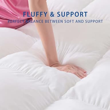 WhatsBedding 3 Inch Memory Foam Mattress Topper Full Size for Pressure Relief, Fluffy & Soft Shredded Memory Foam Filled Pillow Top, 4 Anchor Elastic Bands, 1700GSM, 54x75in - Image 6