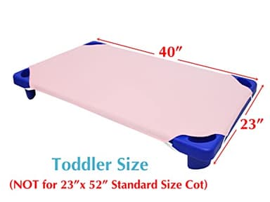 American Baby Company Toddler Cot Sheet 23" x 40" - Soft & Breathable Microfiber Cot Sheet for Daycare and Preschool, Pink - Image 2