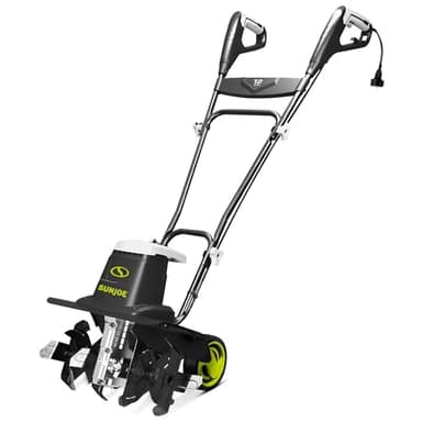 Sun Joe Electric Garden Tiller Cultivator, Steel Tines, 12 Amp, 16 Inch, Black - Heavy-Duty Gardening Machine & Equipment for Gardens, Lawns & Yards, TJ603E - Image 1
