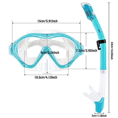 HH HHAO SPORT Kids Mask Fins Snorkel Set Snorkeling Packages, with Diving Mask, Snorkel, Adjustable Swim Fins, Mesh Bag, Anti-Fog Anti-Leak Snorkeling Gear for Kids for Snorkeling Swimming Diving - Image 6