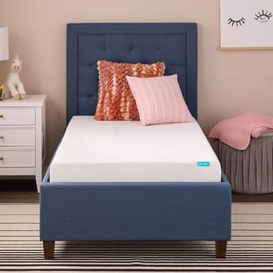 Linenspa 5 Inch Gel Infused Memory Foam Mattress - Twin Size - Firm - Low Profile Bed - Mattress in a Box - Youth or Kids Bed - Guest Bedroom - Pressure Relieving and Breathable - CertiPur Certified - Image 1