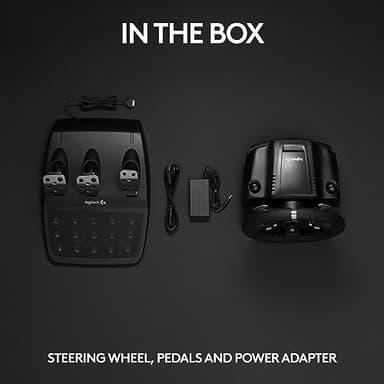 Logitech G920 Driving Force Racing Wheel and Floor Pedals, Real Force Feedback, Stainless Steel Paddle Shifters, Leather Steering Wheel Cover for Xbox Series X|S, Xbox One, PC, Mac - Black - Image 9