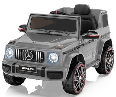 ANPABO Licensed Mercedes-Benz G63 Car for Kids, 12V Ride on Car w/Parent Remote Control, LED Headlights, Music Player & Horn, Soft Start, Low Battery Prompt, Kids Electric Vehicle, Grey - Image 1