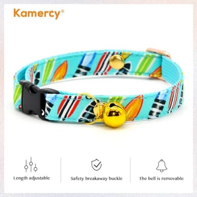 Paddleboard Cat Collar, Safety Breakaway Kitten Collar, XXS (6" - 10") - Image 2
