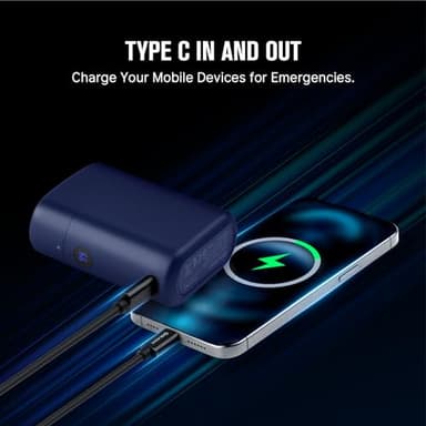 OLIGHT Baton4 Premium Edition EDC Lights 1300 Lumens with Type-C Charging Box, Powered by Rechargeable Battery, Small Bright Flashlight for Camping, Emergencies, Outdoors (Regal Blue) - Image 4