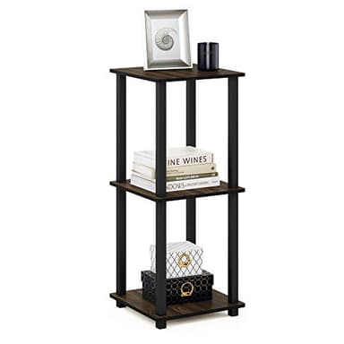Furinno Simplistic Set of 2 End Table, Columbia Walnut/Black - Image 6