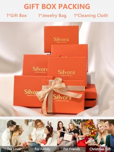 Silvora 925 Sterling Silver Birthstone Rings for Women - Adjustable Ring - Open Heart Ring Birthday Jewelry Gift for Women - Image 7