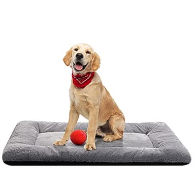 Dog Beds Crate Pad for Medium/Large Dogs Fit Metal,Ultra Soft, Washable & Anti-Slip Kennel Pad for Dogs Cozy Sleeping Mat,Gray 36inch - Image 1