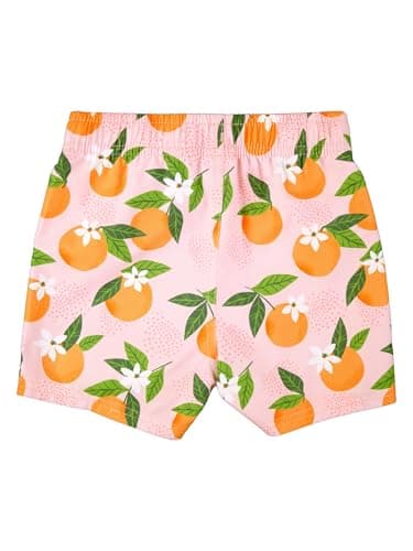RUGGEDBUTTS Boys UPF50+ Sun Protection Fruits & Florals Swim Trunks - Orange You The Sweetest, 3-6m - Image 2
