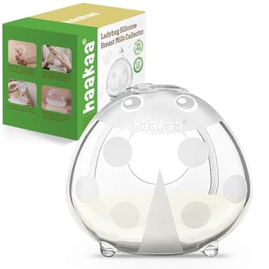 haakaa Ladybug Milk Collector 1.4oz/40ml 1pc - Wearable Nursing Cup | Soft Breast Shell | Breastmilk Saver | Portable Letdown Catcher for Pumping On The Go Breastfeeding Moms, Protects Sore Nipples - Image 1