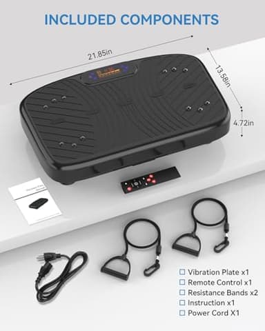 Vibration Plate Exercise Machine, Vibration Plate Platform for Lymphatic Drainage, 200 Adjustable Speeds Power Shaping Vibrating Plate Helps Weight Loss, Shaping, Max Weight 450 Lbs(Black) - Image 6