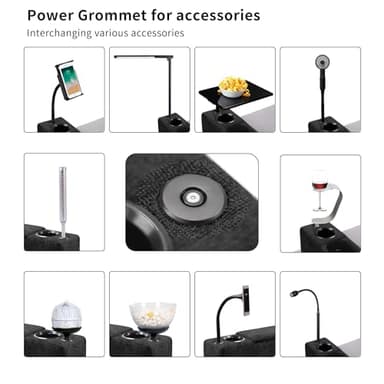 ARMRESTO Multifunctional Sofa Armrest, Couch Armrest with Wireless Charge Stand, Removable Couch Caddy with Storage,Including LED Reading Light, Midnight - Image 7