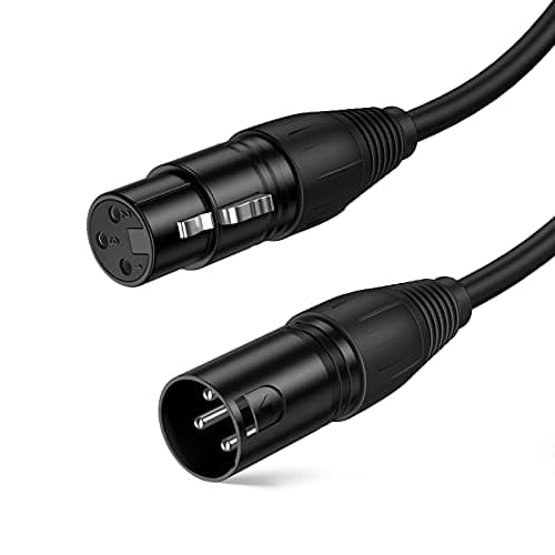 CableCreation XLR Cable, 30FT XLR Male to Female 3PIN Balanced Professional Microphone Cable for Recording Applications,Mixers,Speaker Systems, and Other XLR Audio Equipments.Black - Image 1