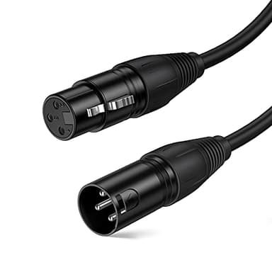 CableCreation XLR Cable, 30FT XLR Male to Female 3PIN Balanced Professional Microphone Cable for Recording Applications,Mixers,Speaker Systems, and Other XLR Audio Equipments.Black - Image 1