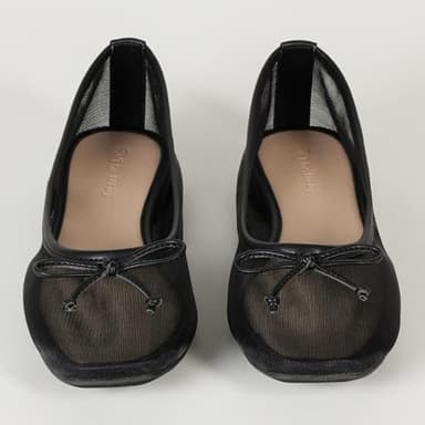 The Drop Women's Pepper Ballet Flat with Bow, Black Mesh, 7.5 - Image 6
