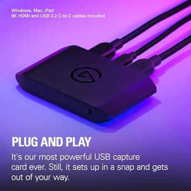 Elgato 4K X – Capture Up to 4K144 with Ultra-Low Latency on PS5, Xbox Series X/S, Nintendo Switch, OBS and More, HDMI 2.1, VRR, HDR10, USB 3.2 Gen 2, for Streaming & Recording, Works with PC/Mac/iPad - Image 7