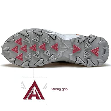 HUMTTO Men's All-Terrain Waterproof Hiking Shoes Lightweight Breathable Trekking Trails Shoes Anti Slip Outdoor Shoes 13 Grey - Image 4