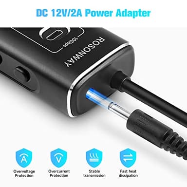 Powered USB Hub, Rosonway 7-Port USB 3.2/USB C Hub with 10Gbps USB-A 3.2, 2 USB-C 3.2, 4 USB 3.0 Ports, Individual Switches and 12V Power Adapter, Aluminum USB Port Expander for Laptop/PC, RSH-A107C - Image 6