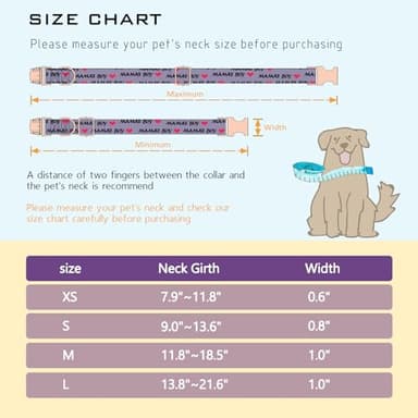Faygarsle Purple Dog Collar for Small Medium Large Dogs Cute Puppy Collars for Male Dogs Letter Patterned Dog Collars for Summer Spring Wedding Puppy Necklace Boy Dog Collar M - Image 2