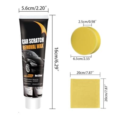 Scratch Repair Wax for Car, 2025 Upgrade Car Scratch Repair Paste Polishing Wax Scratch Remover for Vehicles, Car Scratch Remover Kit with Wipe & Sponge for Car Various Surfaces (1 set) - Image 3