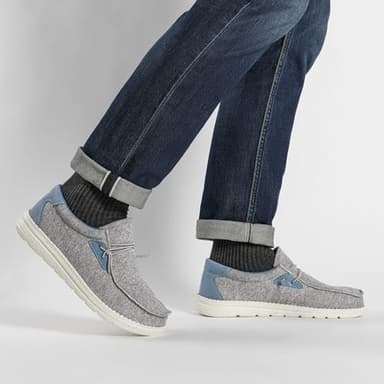 Bruno Marc Men's Casual Slip-on Loafers Stretch Shoes 1.0,Size 12,Grey/Blue,BLS211 - Image 6