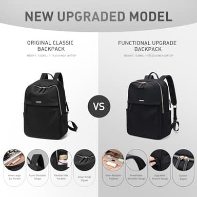 Women Laptop Backpack with Separate Laptop Compartment Fits 15.6 Inch Notebook Casual Daypack for Work Travel College Backpack Book Bags - Image 7