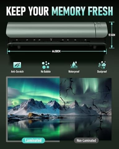 Qfun Laminator Machine 11x17 Cold Thermal Laminator,13 inch Laminating Machine 60s Warm-up with 30 Laminate Sheets,9 in 1 Desktop A3 Lamination Machine with Paper Trimmer for Teacher Home Office - Image 8