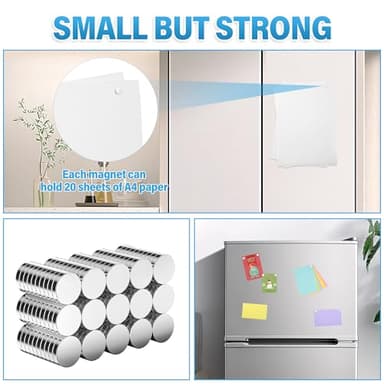 100PCS 10×2MM Round Refrigerator Magnets, Small Rare Earth Neodymium Magnets, Fridge, Office, Whiteboard, Durable Cute Magnets - Image 4