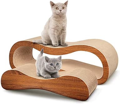 Cat Scratcher,2 in 1 Cat Scratching Board,Cat Cardboard,Scratch Lounger,Large,27.56 x9.45 x8.86 inch - Image 1