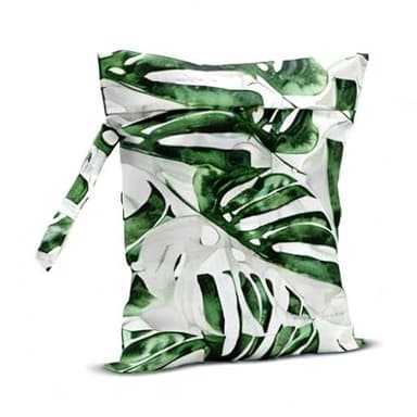 zcyxuuw Wet Bag, Wet Dry Bag, Wet Bag for Swimsuit, Travel, Beach, Pool, Diapers, Dirty Yoga Gym Clothes, Makeup Bag, Waterproof Tropical Palm Leaves Decor Jungle Palm Leaf Favors - Image 8