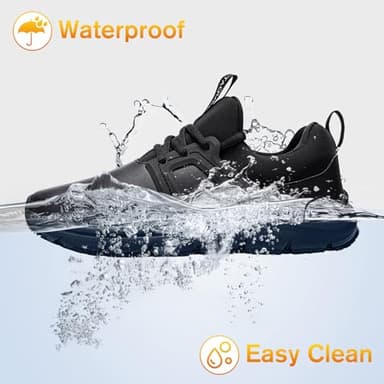 Taquco Non Slip Work Shoes for Mens Slip On Sneakers Waterproof Chef Kitchen Shoe Hands Free Comfortable Slip Resistant Restaurant Footwear Hombre Zapatos de Trabajo (Black,11) - Image 5