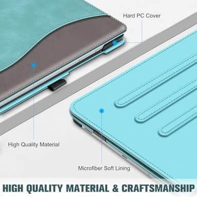 Fintie Case for Samsung Galaxy Tab S10 Lite/ S10 FE/ S9 FE 5G 10.9 Inch/Tab S9 11 Inch with S Pen Holder, Multi-Angle Viewing Protective Cover with Pocket, Auto Sleep/Wake, Turquoise - Image 5