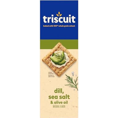 Triscuit Dill, Sea Salt & Olive Oil Whole Grain Wheat Crackers, Lunch Snacks, Bulk Snack Crackers, 6 - 8.5 oz Boxes - Image 18