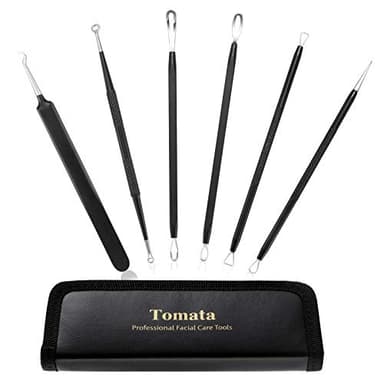 Blackhead Remover Pimple Popper Tool Kit - (6 Piece Kit) - Professional Stainless Pimples Comedone Extractor Removal Tool - Image 1