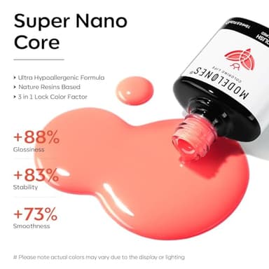 modelones Peach Gel Nail Polish, 15 ML Carly Coral Orange Color Fall Gel Polish Soak Off Led Autumn Nail Art Gel Manicure Salon DIY Gifts - Image 2