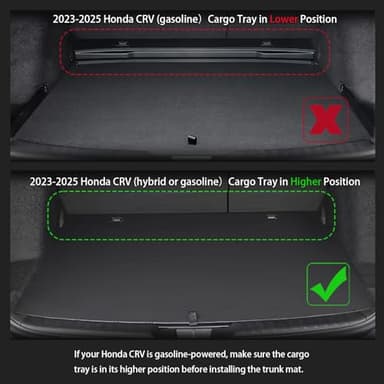 KARPAL Floor Mats for Honda CRV/CR-V 2023 2024 2025 2026 (Include Hybrid), All Weather Protection TPE Floor Liners Accessories Car Mats, Front & 2nd Row & Cargo Liner (Upper Position) - Image 2