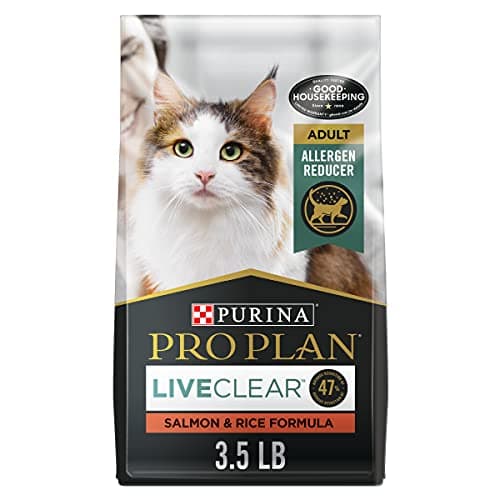 Purina Pro Plan Allergen Reducing, High Protein Cat Food, LIVECLEAR Salmon and Rice Formula - 3.5 lb. Bag - Image 1