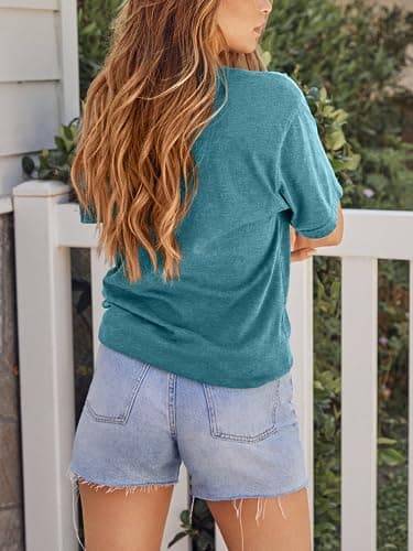 GEMLON Pine Tree Tshirt Women Graphic Hiking Camping Retro Tee Casual Short Sleeve Summer Crewneck Top - Image 4