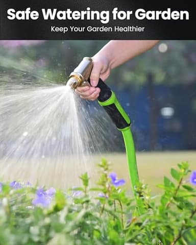 RAINPOINT Garden Hose 100ft - lightweight Heavy Duty Water Hose with Swivel Handle - Flexible, Hybrid Rubber, 5/8", Male to Female - Image 7