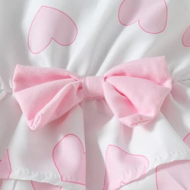 Kids Girl Clothes Heart Print Sleeveless Top and Shorts Baby Girl Summer Outfits Short Set(5-6T) - Image 5