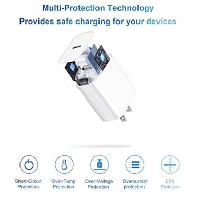 iPhone 14 13 12 Charger Fast Charging 20W PD USB C Wall Charger with 6FT Fast Charging Cable Compatible iPhone 14/13/12/11/Pro/Pro Max/Mini/Xs Max/XR/X, iPad - Image 7
