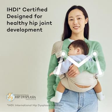 Konny Baby Carrier Hip Seat, Dual Support IHDI Certified with Two Safety Pads, Adjustable Wraps Sling Wearable One Size Fits All, Baby Essentials for 6 to 48 Months up to 44 lbs -Charcoal - Image 6