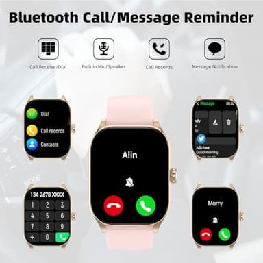 Othalne Smart Watch (Answer/Make Call), 1.85" Smartwatch for Android Phones and iPhone with Heart Rate,Sleep Monitor,Pedometer, 100+Sports Fitness Watch, IP68 Waterproof Fitness Tracker for Men Women - Image 3