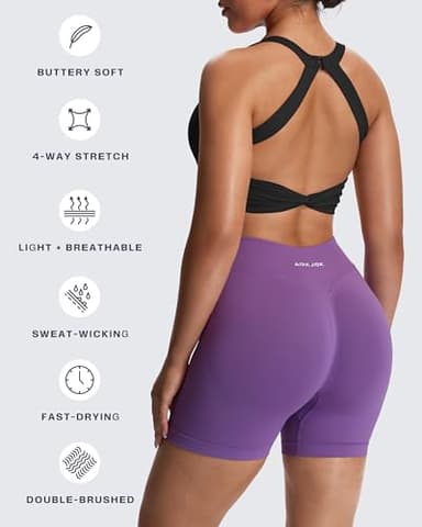 Aoxjox Women's Workout Sports Bras Twist Front Fitness Training Gym Bra Yoga Crop Lola Tank (Black, Medium) - Image 4